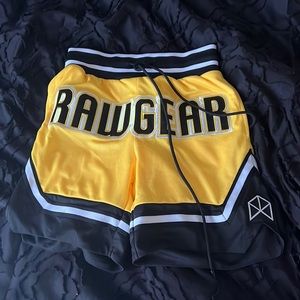 Rawgear Men’s Basketball Shorts Black and Yellow